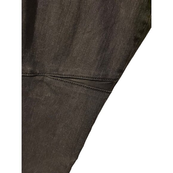 Rag & Bone Black Lamb Leather Detail Panel Skinny Jeans Size 27 Ostwald Ankle - Picture 5 of 9